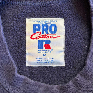 90's "made in USA" RUSSELL PRO COTTON リバースウィーブタイプ ワッペン カレッジ スウェット シャツ