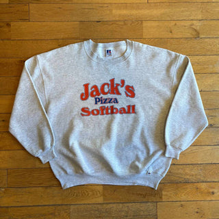 90's "made in USA" RUSSELL 前Vガゼット プリント スウェット シャツ