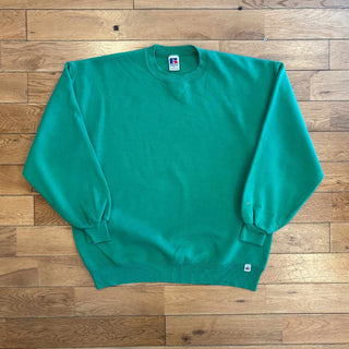 90's "made in USA" RUSSELL 前Vガゼット 無地 スウェット シャツ