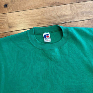 90's "made in USA" RUSSELL 前Vガゼット 無地 スウェット シャツ