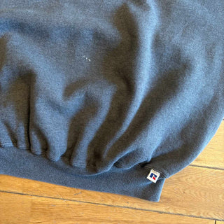 90's "made in USA" RUSSELL グレー 前Vガゼット 無地 スウェット シャツ