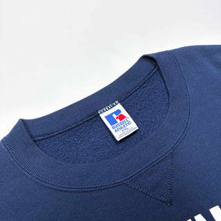 90's "made in USA" RUSSELL 前Vガゼット カレッジプリント スウェットシャツ