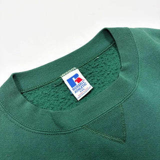 90's "made in USA" RUSSELL 前Vガゼット 無地 スウェットシャツ
