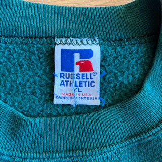 90's "MADE IN USA" RUSSELL 前Vガゼット カレッジ スウェット シャツ