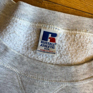 90's "made in USA" RUSSELL 前Vガゼット プリント スウェット シャツ