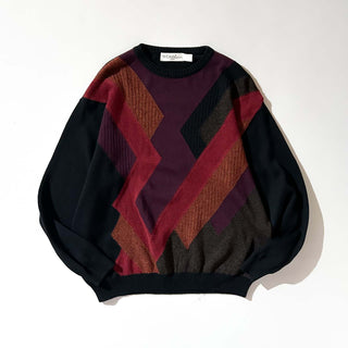 90's "made in USA" ST.CROIX マルチカラー 総柄 ニット セーター