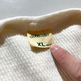 90's "made in USA" St. John's Bay ハニカム サーマル カットソー