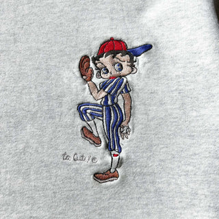 90's "made in USA" TOO CUTE！ Betty Boop キャラクター ワンポイント スウェット シャツ