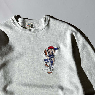 90's "made in USA" TOO CUTE！ Betty Boop キャラクター ワンポイント スウェット シャツ