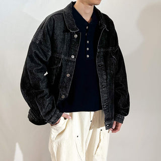 90's "made in USA" エンボス加工 先染め ブラック デニム ジャケット