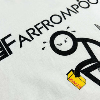 90's "made in USA" anvil "FARFROMPOOPEN" プリントTシャツ