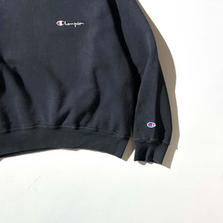 90's "made in USA" champion ワンポイント スウェット シャツ(ブラック)