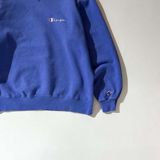 90's "made in USA" champion ロイヤルブルー ワンポイント スウェット シャツ