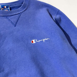 90's "made in USA" champion ロイヤルブルー ワンポイント スウェット シャツ