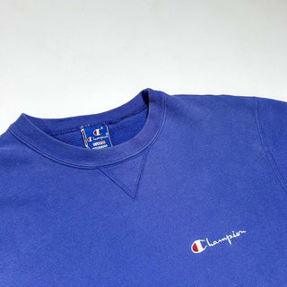 90's "made in USA" champion ロイヤルブルー ワンポイント スウェット シャツ
