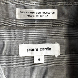 90's pierre cardin レーヨン×ポリエステル グレンチェック ボックスシルエット レギュラー L/Sシャツ