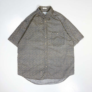 90's sears インドコットン 小花柄 s/sシャツ