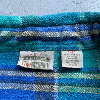 90's FIVE BROTHER チェック コットン ヘビーネルシャツ
