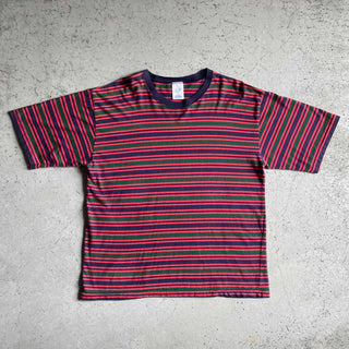 90's～ "DOMINICAN REPUBLIC" GAP マルチボーダー Tシャツ