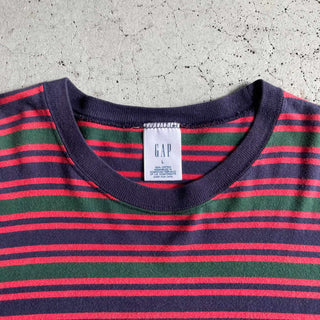 90's～ "DOMINICAN REPUBLIC" GAP マルチボーダー Tシャツ