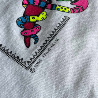 90's  "made in USA" "Red Hot Silly Peppers" アートプリント Tシャツ