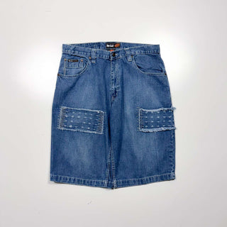 00's Brud 刺し子パッチ デニム スケーターショーツ