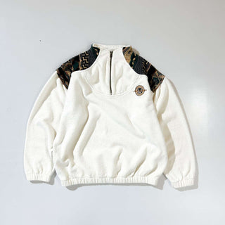 90's "made in CANADA" ALL TERRAIN GEAR 3Dニット 切替 表起毛 ハーフジップ スウェットシャツ