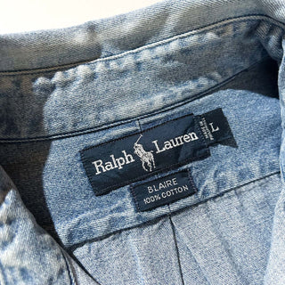 90's～ Ralph Lauren "BLAIRE" デニム ボタンダウン L/Sシャツ
