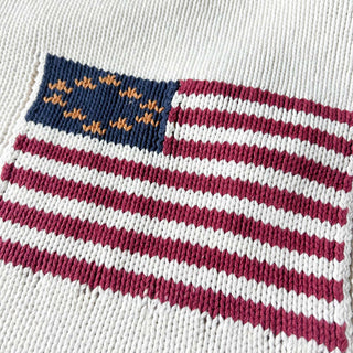 90's "made in USA" LIBERTY 星条旗 コットンニット セーター