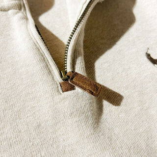 Ralph Lauren ハーフジップ コットンニット セーター(アイボリー)