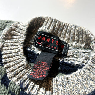 00's "made in USA" Jantzen ボーダー コットンニット セーター