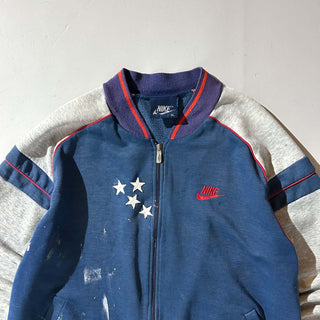 80's NIKE ペンキ ボロ フルジップ ブルゾンタイプ スウェット シャツ