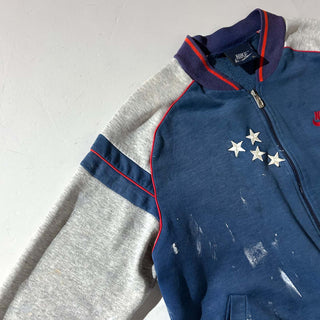 80's NIKE ペンキ ボロ フルジップ ブルゾンタイプ スウェット シャツ