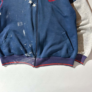 80's NIKE ペンキ ボロ フルジップ ブルゾンタイプ スウェット シャツ