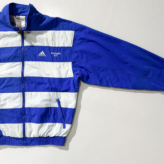 80's～90's ADIDAS デザイン  ボーダー ナイロンジャケット