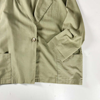 90's SAG HARBOR ポリエステル×レーヨン オリーブ パッドレス イージー テーラード ジャケット