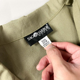 90's SAG HARBOR ポリエステル×レーヨン オリーブ パッドレス イージー テーラード ジャケット
