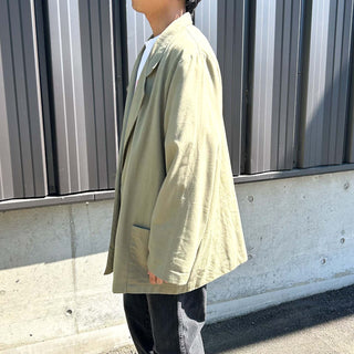 90's SAG HARBOR ポリエステル×レーヨン オリーブ パッドレス イージー テーラード ジャケット