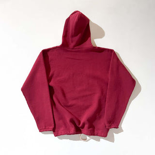 90's～ ワインレッド ドローコード 無地 スウェット パーカ