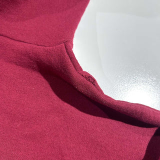 90's～ ワインレッド ドローコード 無地 スウェット パーカ