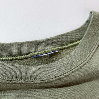 90's～ champion "極太アーム" ピスタチオ ワンポイント スウェット シャツ