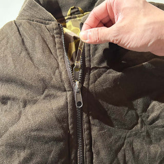 90's～ ダックハンター×キルティング ブラウン リバーシブル ブルゾン ジャケット