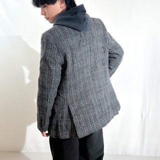 90's "made in PORTUGAL" Harris Tweed ヴァージンウール ツイード テーラード ジャケット