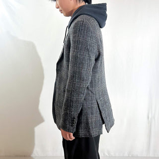 90's "made in PORTUGAL" Harris Tweed ヴァージンウール ツイード テーラード ジャケット