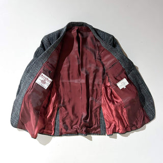 90's "made in PORTUGAL" Harris Tweed ヴァージンウール ツイード テーラード ジャケット
