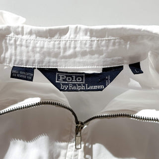 90's "made in SINGAPORE" OLD RALPH LAUREN ホワイト チンストラップ ドリズラー ジャケット