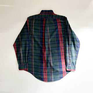 90's "made in SINGAPORE" Ralph Lauren マルチチェック ツイルクロス ボタンダウン L/Sシャツ