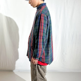 90's "made in SINGAPORE" Ralph Lauren マルチチェック ツイルクロス ボタンダウン L/Sシャツ