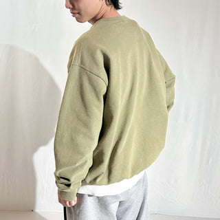 90's "made in USA" champion カーキ ワンポイント スウェット シャツ