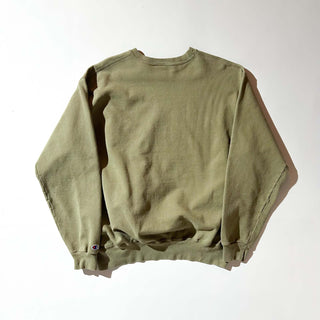 90's "made in USA" champion カーキ ワンポイント スウェット シャツ
